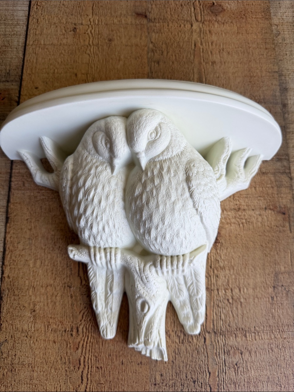 Burwood Products White Love Birds Dove Wall Shelf